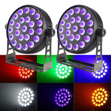 2pcs Aluminum 24X18W RGBWA UV