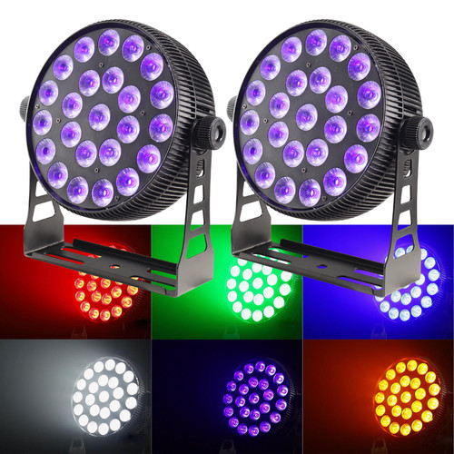 2pcs aluminum 24x18w rgbwa - 24x18w, uv