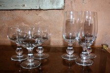 6 verres ancien cristal de