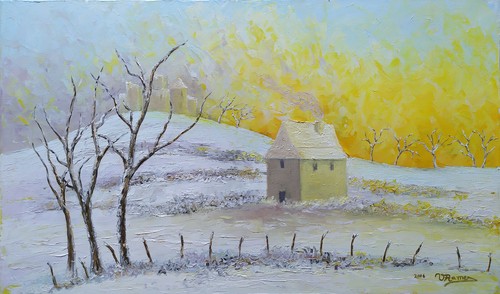 Tableau huile sur toile - ,