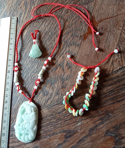 Lot bijoux jade sculpté - bijoux,