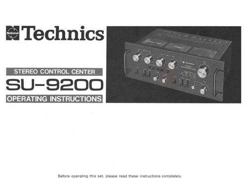 Technics 9200 amplifier - technics, su-9200
