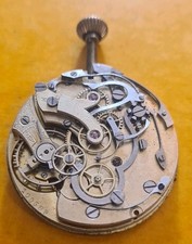 Mouvement Montre à Gousset Chronograph Roue à Colonne BALANCIER OK Lire DESCRIPT