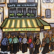 Tableau Paris Café de l’époque Tourrier