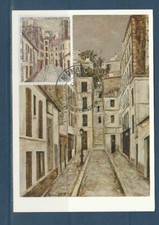 MONACO carte  anniversaire de la naissance de Maurice Utrillo tableau   1983