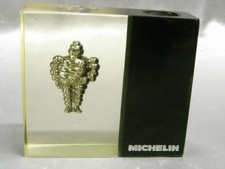BIBENDUM BONHOMME MICHELIN PORTE STYLO RESINE INCLUSION PUBLICITAIRE VINTAGE