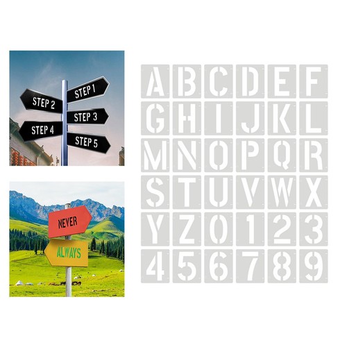 Pochoirs lettres 2 cm - 36, 10,2
