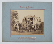 Ruines de la Commune, Maison habitée par Dombrowski à Neuilly vintage albumen pr