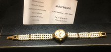 MONTRE  VINTAGE FEMME BRACELET PERLES D EAU DOUCE PLACE VENDOME   NEUF DE STOCK