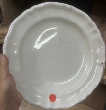 Plat Blanc Faïence Régionale Moustiers Vaisselle Ancien XIXeme Vaisselle