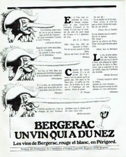 publicité Advertising 0121 1983  Bergerac un vin qui a du nez  Cyrano Périgord