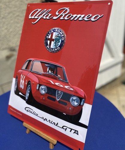 Plaque alfa romeo metal - alfa,