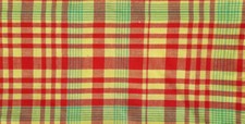 Coupon tissu madras jaune et