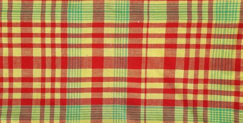 Coupon tissu madras jaune - , et