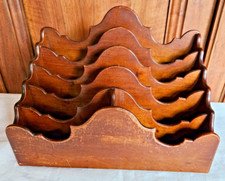 ANCIEN CLASSEUR PORTE COURRIER 5 COMPARTIMENTS EN BOIS