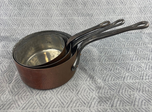 Lot casseroles cuivre - 3,