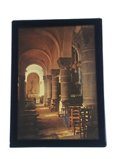 Autochrome sous verre interieur d'eglise