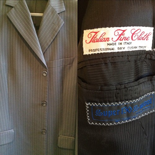 Beautiful wool pinstripe navy - beautiful,