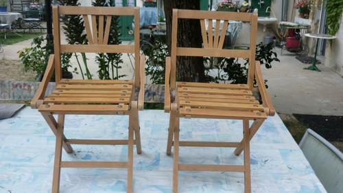 Paire chaises enfant bois - de,