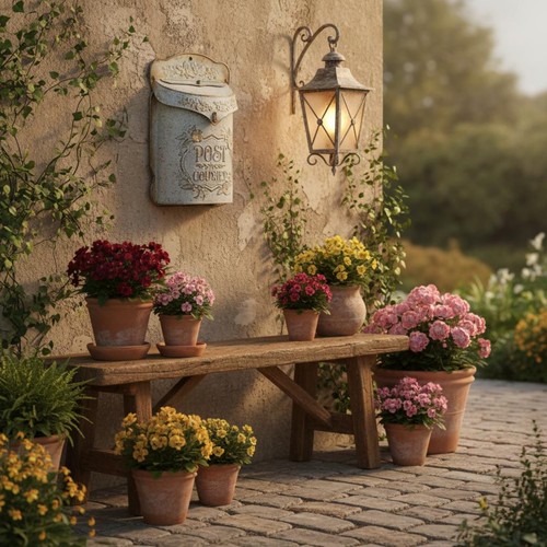 Boîte aux lettres vintage - lettres, en
