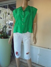 CHEMISIER VINTAGE VERT 100 %