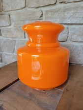 ABAT-JOUR OPALINE ORANGE VINTAGE LUSTRE SUSPENSION   