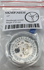 Mouvement Seiko NH35 Automatique 12''' Neuf Date H3 Complet Avec Tiges