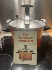 Vintage - Ancienne Cocotte Minute Seb Alu + Livre