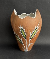 Vintage vase céramique design floral de FERUCCIO PALAZZI pour FIAMMA Italy Roma