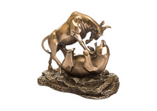 Statue taureau et ours de Wall