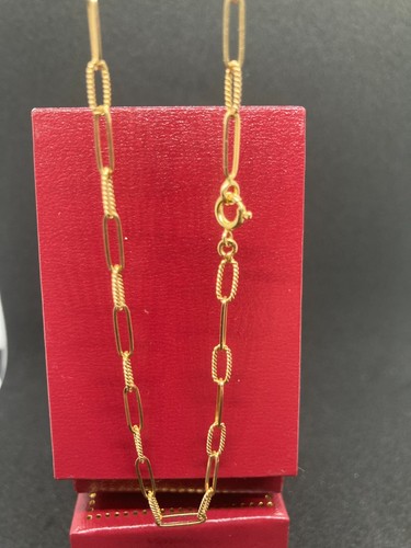 Collier chaine jaune - en,