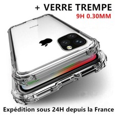 Antichoc Coque +Verre Trempé pour iPhone 17 Pro 16 16e 15 14 13 12 11 Protection