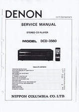 Service Manuel D'Instructions pour Denon DCD-3560