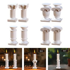 Lot de 2 bougeoirs à colonnes