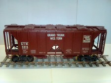 Échelle O ,  wagon trémie couvert américain en laiton 2 Rails.