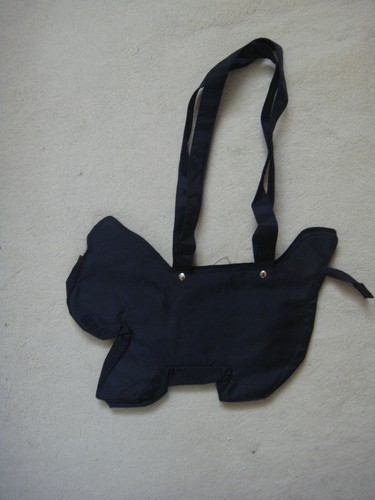 Sac main noir - forme, chien