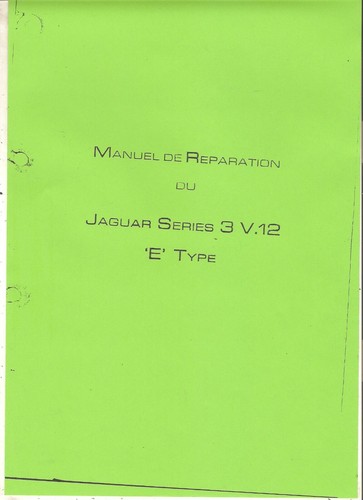 Manuel atelier pour - , jaguar