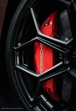 Autocollant étrier frein Porsche blanc stickers Macan Cayenne Cayman Boxster...