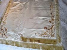 2 RIDEAUX DE CONOPÉE TABERNACLE/SOIE/BRODERIE/POUR RECUPERATION/AUTEL/DEBUT XXè