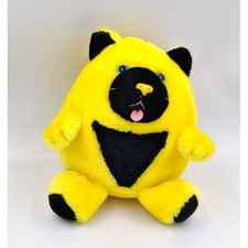Ancienne Peluche ours chat jaune noir EFFEM PURDY 1988 - 35544
