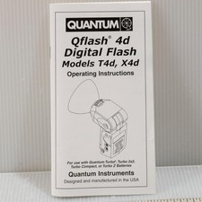 Quantum Bantam Batterie Caméra Q Flash T4D X4D Accessoire Instructions Manuel