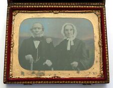 AMBROTYPE, portrait, couple, quaker ? daguerreotype, photographie ancienne . 