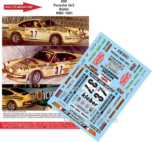 Decals ref 0659 porsche - 1/32,