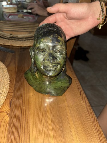 Buste africain sculpté main - sculpté,