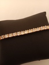 Bracelet diamant femme gros brillants sur plaqué or