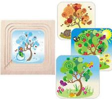 Jouet En Bois Puzzle À Couches 4 Saisons Lxlxh 240x15x240mm NEUF Puzzle