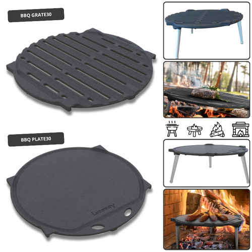 Poêle grill plaque fonte - grill,