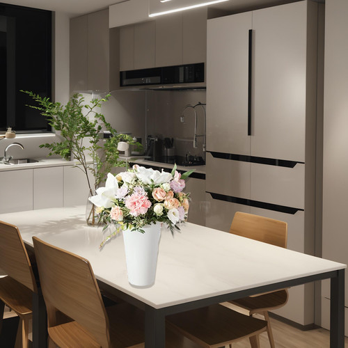Huit seaux fleurs - fleurs, en