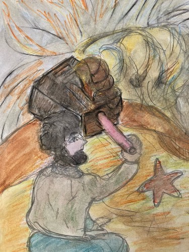 Beau dessin crayon art brut - beau,