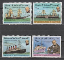 Mauritanie  bateaux navires Sir Rowland Hill   1979 num  418/21   **